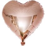 Patladı Gitti 18 inç 45 cm Rose Gold Kalp Folyo Balon