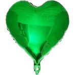 Patladı Gitti 18 inç 45 cm Yeşil Kalp Folyo Balon