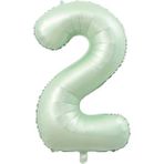 Patladı Gitti 2 Rakam Adaçayı Folyo Balon 34 Inç 76-82 cm - Su Yeşili