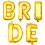 Patladı Gitti 36 cm Gold Renkli Bride Folyo Balon Seti