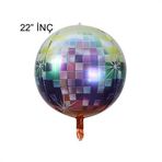 Patladı Gitti 4D Büyük Boy Çok Renkli Küre Folyo Balon 22" İnç