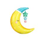 Patladı Gitti 77 cm Uyuyan Ay Folyo Balon