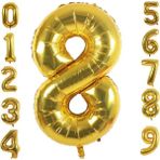 Patladı Gitti 8 Sekiz Rakam Gold Folyo Balon 34" Inc 76 cm
