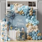 Patladı Gitti Baby Shower Lüks Parti Kutlama Seti; Baby Kutulu Balon Zincir Set - Renkli - OkyanusBaby