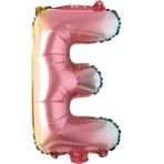 Patladı Gitti E Harf Gökkuşağı Folyo BALON16 Inç 36 cm - Çok Renkli