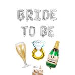 Patladı Gitti Gümüş Bride To Be Bekarlığa Veda Partisi 4 Lü Folyo Balon Set