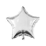 Patladı Gitti Gümüş Yıldız Folyo Balon 18 inç 41 * 51 cm
