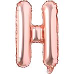 Patladı Gitti H Harflli Rose Gold Folyo Balon16 inc 36 cm