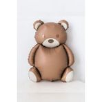 Patladı Gitti Retro Büyük Kahverengi Ayı Folyo Balon Teddy Bear 89 x 72 cm