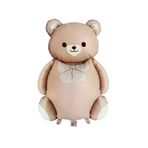 Patladı Gitti Retro Büyük Karamel Ayı Folyo Balon Teddy Bear 65,5- 90 Cm