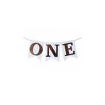 Patladı Gitti Rose Gold One Yazılı Banner 1 Yaş Doğum Günü Süsü