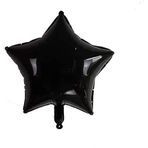Patladı Gitti Siyah Yıldız Folyo Balon 41 * 51 cm