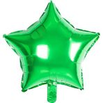 Patladı Gitti Yeşil Yıldız Folyo Balon 18 inç 41 * 51 cm