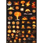 Patlamalar Sticker Set-2 20 Parça Telefon, Tablet, Defter, Laptop Sticker