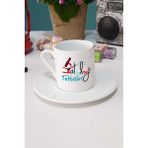 Patoloji Teknikeri Türk Kahvesi Fincanı Beyaz - 1 Adet - 70 ml