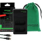 PATONA EN-EL15C EN-EL15B EN-EL15 - PD Performance akü şarj cihazı (maks. 1500mA), USB-C Mini Çift LCD - PD/QC özellikli (161965)