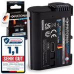 PATONA EN-EL15C Platinum Batarya Yedek Nikon EN EL15 EL15b EL15c 2600mAh USB-C Nikon 1 V1 D7000 D7100 D7200 D7500 D500 D600 D610 D750 D780 D800 D8100 ile Uyumlu D8500 Z5 Z5II Z6 II III Z7 Z7II Z8 ZF
