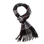 PATPOT Wrap N Ekose 190x32 cm Kaşmir Ekose Uzun Püskül Kadın Şal Atkı