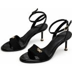 Patron Shoes Kadın Ince Topuklu Sandalet Bilekten Bağlamalı Minimal Şık Günlük & Abiye Ayakkabı - Siyah