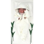 PATSAN Kapüşonlu Fermuarlı Peluş Bebek Tulumu Teddy Ayıcık