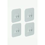 Patulya Aksesuar 4 Adet Süper Güçlü Yapışkanlı Sticker 7x7cm/ Askı Tutucu Sticker Yapışkan Bant/ Banyo