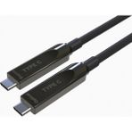 Paugge Aoc Fiber USB C Kablo - Görüntü Aktarım Kablosu - 4K 60Hz, 2K144Hz, 1080P 240Hz (Veri Aktarımı ve Şarj Yapmaz) - 20 m