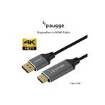 Paugge Displayport to HDMI Aktif Kablo - 4K 60Hz, HDR, 1.8 Metre