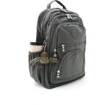 Paul Brand Unisex Suya Dayanıklı Renkli Krinkıl Kumaş Çok Gözlü Orta Boy Laptop Okul ve Sırt Çantası PS3013 - Tek Ebat - Antrasit