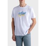Paul & Shark % 100 Pamuk Regular Fit Bisiklet Yaka Baskılı T Shirt Erkek T Shirt 24411041 010 - Beyaz - XS