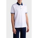 Paul & Shark % 100 Pamuk Regular Fit Düğmeli Polo Yaka T Shirt Erkek Polo Yaka T Shirt 24411316 010 - Beyaz