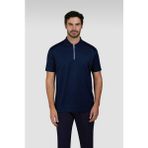 Paul & Shark 25411320-013 Lacivert Regular Fit Pamuklu Kısa Kollu Yarım Fermuarlı Polo Yaka Erkek Tişört