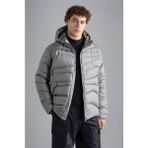 Paul & Shark Erkek Kapşonlu Yaka Marka Detaylı Fermuarlı Şişme Gri Mont 14312690-053 - 2XL