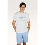 Paul & Shark Erkek Kısa Kol Pamuklu Bisiklet Yaka Balık Desenli Beyaz T-Shirt 26411039-108 - XL