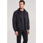 Paul & Shark Erkek Normal Kesim Su Geçirmez ve Rüzgar Dirençli Dik Yaka Uzun Kollu Siyah Ceket 26412135-011 - 2XL