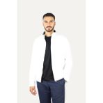 Paul & Shark Erkek Regular Fit Dik Yaka Fermuar Kapamalı Sırtı Yüzgeç Detaylı Beyaz Ceket 25412656-010 - XL