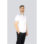 Paul & Shark Erkek Regular Fit Yakası ve Kolları Şerit Çizgili Pamuklu Kısa Kollu Beyaz Polo Yaka T-Shirt 25411310-010 - 2XL