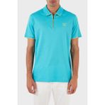 Paul & Shark Pamuklu Regular Fit Fermuarlı Polo Yaka T Shirt Erkek Polo Yaka T Shirt 23411287 750 - Turkuaz - 6XL