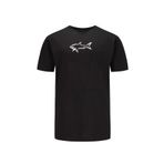 PAUL&SHARK Erkek Marka Logolu Pamuklu Normal Kalıp Günlük Siyah T-Shirt -011 24411085
