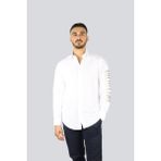 PAUL&SHARK Erkek Normal Kalıp Kolunda Logo Baskı Desenli Uzun Kollu Beyaz Gömlek -010 25413521
