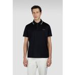 PAUL&SHARK Erkek Pamuklu Marka Logolu Kısa Kollu Polo Yaka Siyah Polo Yaka T-Shirt -011 25411301
