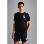PAUL&SHARK Erkek Pamuklu Regular Fit Yuvarlak Yaka Siyah T-Shirt -011 24411117