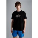 PAUL&SHARK Erkek Pamuklu Regular Fit Yuvarlak Yaka Siyah T-Shirt 24411041-011