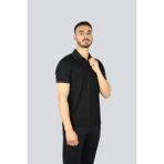 PAUL&SHARK Erkek Regular Fit İnce Pike Pamuklu Kısa Kollu Siyah Polo Yaka T-Shirt -11D 25411236