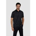 PAUL&SHARK Erkek Regular Fit Kısa Kollu Çizgili %100 Pamuklu Siyah Polo Yaka T-Shirt -369 25411303