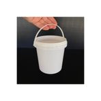 Pause Art Home 1000 Cc Plastik Kova - Beyaz - 1 Litre Sapli Gidaya Uygun Sizdirmaz Kilitli Kapakli Kova -5 Adet