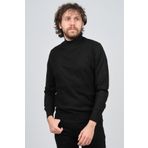 Pave 4537200 Siyah Yarım Balıkçı Desenli Erkek Kazak