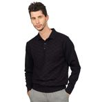 Pave Desenli Yün Kazak, M, 8045320208144, Lacivert, Erkek