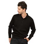 Pave Polo Yaka Yün Kazak, M, 8045320208104, Siyah, Erkek
