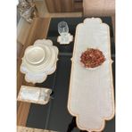 'PAVRİ' Yemek Servis Takımı Açık Krem Runner