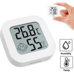 Pavrika Digital Lcd Termometre - Akıllı Sıcaklık Ve Nem Ölçer - Beyaz - Anlık Takip Özelliği